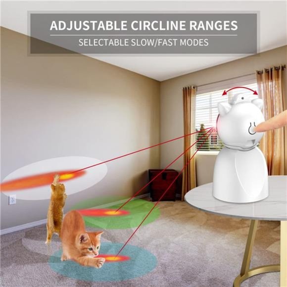 Rechargeable Motion Activated Cat Laser Toy Automatic, Interactive Cat Toys - Picture 5 of 6